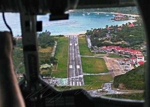 landing strip in St. Barths