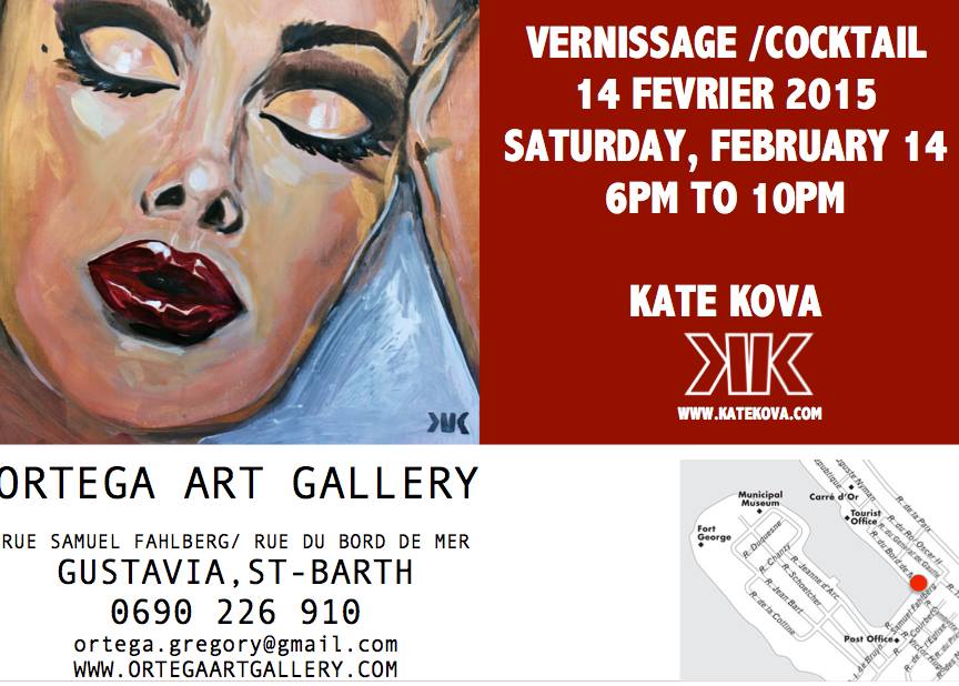 Kate Kova on St. Barts Ortega Art Gallery this February 14, 2015